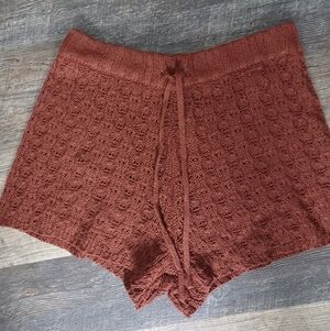 NWT Blu Pepper Rust Knit Sweater Shorts
